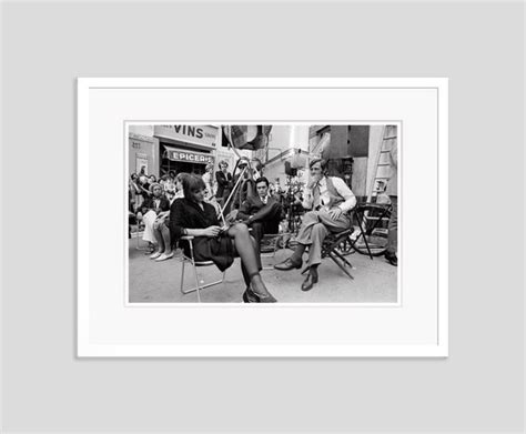 Alain Delon French Actors On Set Archival Pigment Print Framed In White