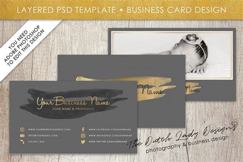 Business Card Template For Adobe Photoshop Layered Psd Template