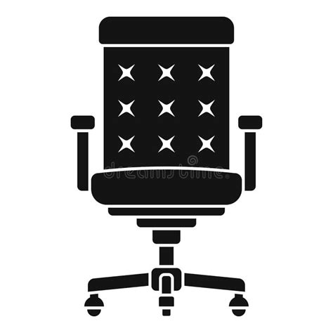 Icono De La Silla De Cuero De Boss Estilo Plano Ilustración del Vector