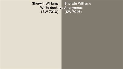 Sherwin Williams White Duck Vs Anonymous Side By Side Comparison