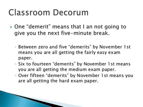 Classroom Decorum