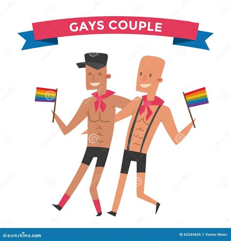 Homosexual Gay People Couple Vector Stock Vector Illustration Of