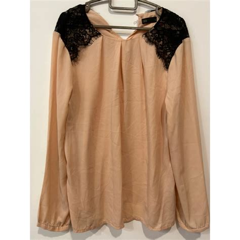 Blouse Cantik Nude Colour Shopee Malaysia