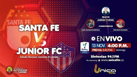 EN VIVO JUNIOR VS SANTA FE YouTube