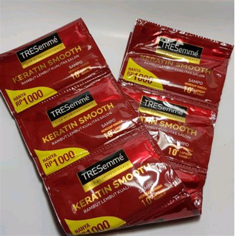 Tresemme Shampo Keratin Smooth Renceng Isi 12 Sachet Lazada Indonesia