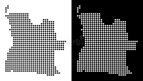 Pixel Map Of Angola Vector Dotted Map Of Angola Isolated On White