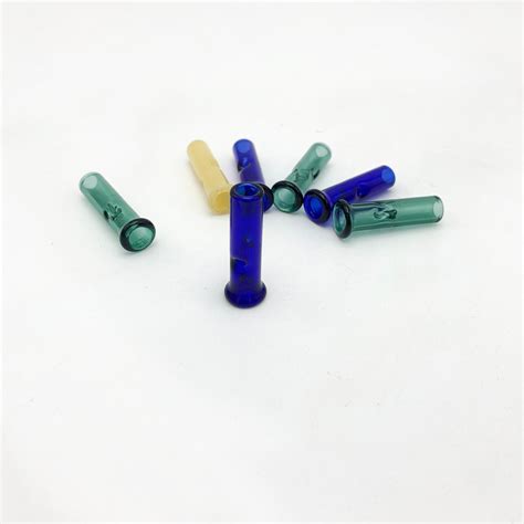 Custom Logo Smoking Glass Hookah Mouth Piece Tips 8mm Blunt Joint Pre Roll Glass Tip China