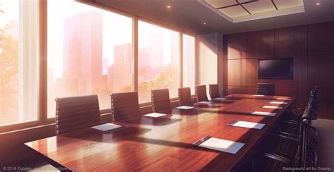 Boardroom Dusk Visual Novel Background by giaonp Темные комнаты