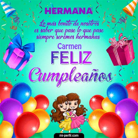 Feliz cumpleaños Carmen 50 imágenes y GIFs de Happy BirthDay