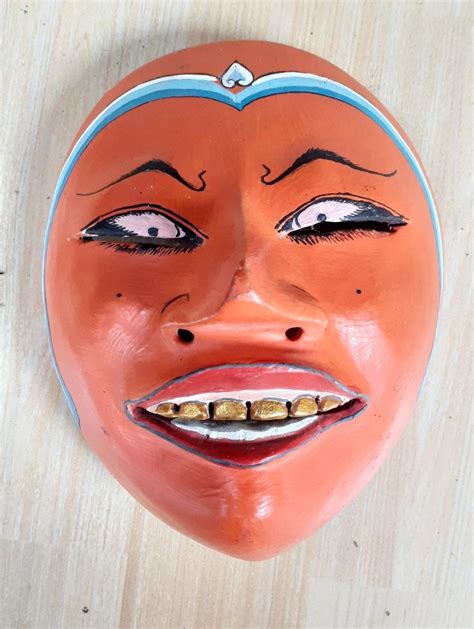 New Wooden Mask Crafts Sanggar Jaka Baru Maker Maestro Mr Dalang