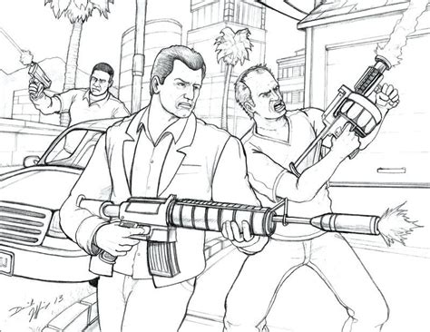 Gta 5 Coloring Pages Coloring Nation