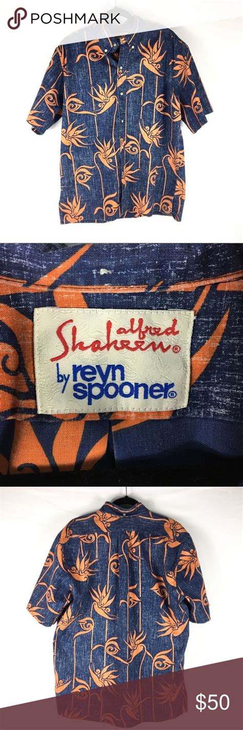 Reyn Spooner Alfred Shaheen Camp Shirt Mens Sz Lg Mens Shirts