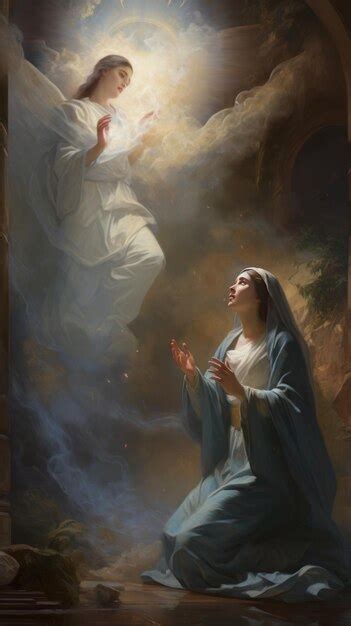 Premium Photo | The image of the Virgin Mary and Angel