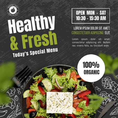 Healthy Food Template Postermywall