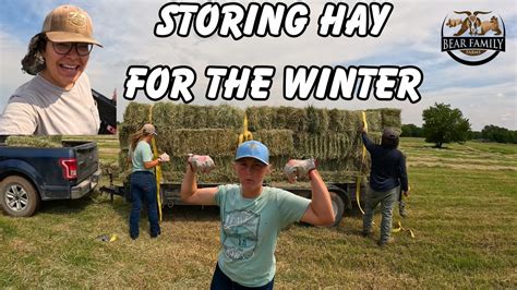 Storing The 1st Load Of Hay For The Winter YouTube