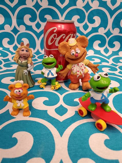 Vintage Muppets Baby Fuzzy Kermit Miss Piggy Lot Pvc Figures Etsy