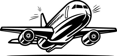 Plane, Black and White Vector illustration 33892509 Vector Art at Vecteezy