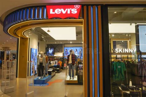 Bangkok Thailand Octubre Tienda Levis Jeans Marca Y La Leyenda