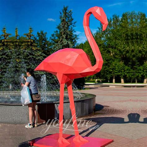 Stainless Steel Pink Tall Flamingo Statue Manufacturer CSS-839 ...