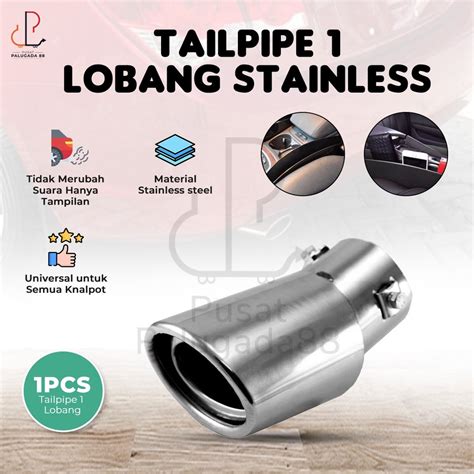 Jual Tailpipe Lobang Stainless Tail Pipe Muffler Tip Knalpot Kenalpot