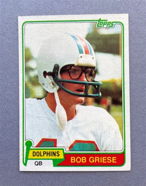 1981 TOPPS FOOTBALL Bob Griese 482 Miami Dolphins EUR 2 23 PicClick FR