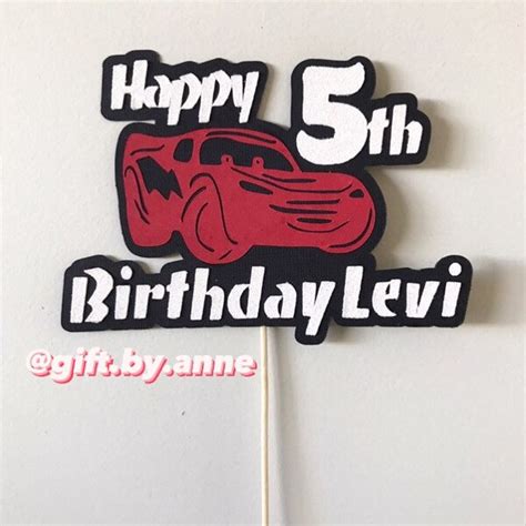 Lightning Mcqueen Cake Topper Etsy Australia