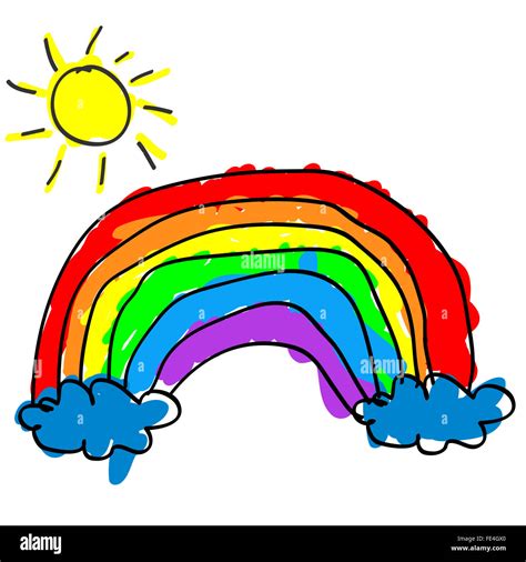 Aggregate 73+ rainbow sketch for kids super hot - seven.edu.vn