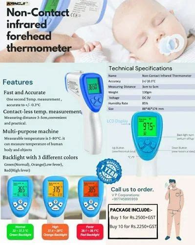 Kangji Non Contact Infrared Thermometer Body Degree Degree Ky