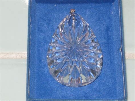 Waterford Crystal Tear Drop Pendant Or Christmas Ornament In Etsy