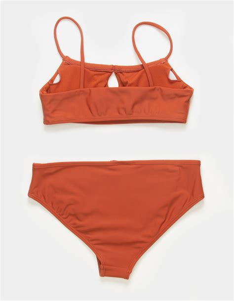 FULL TILT Keyhole Bralette Girls Bikini Set SUNBAKED Tillys