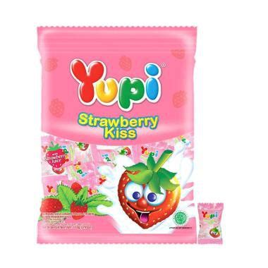 Jual Yupi Permen Rasa Strawberry Kiss Bag G Shopee Indonesia