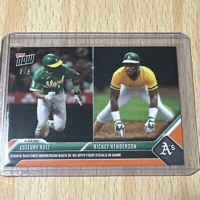 2023 MLB Topps NOW 192 ESTEURY RUIZ RICKEY HENDERSON OAKLAND A S RC