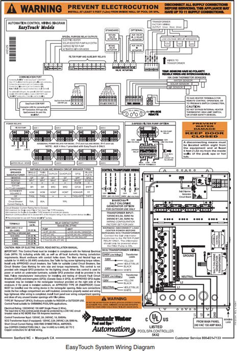 Pentair Easy Touch Control System Manual