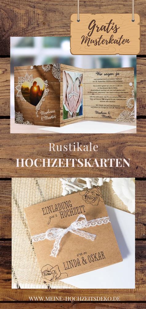 Hochzeitseinladungen Rustikal Einladungskarten Hochzeit