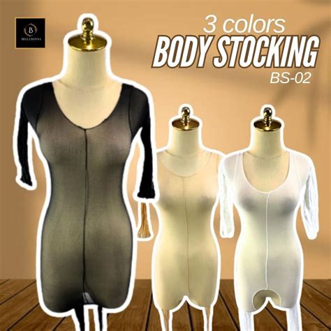 Jual Belladonna Id COD Body Stocking Lingerie BS 02 Model Seamless Wanita Dewasa Sexy Anggun