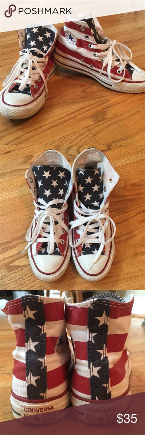 American Flag High Top Converse | Converse high tops, Converse ...