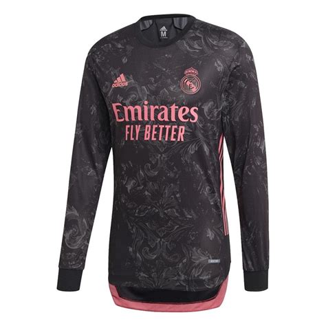 Buy Adidas Mens Rmcf Real Madrid Authentic Long Sleeve Third Jersey Black