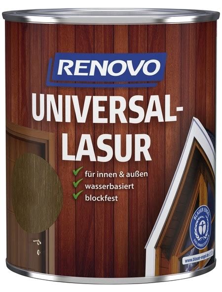 Renovo Universallasur Wasserbasiert innen außen 2 5 l Farbwahl