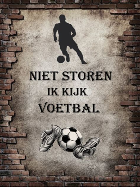 Nostalgisch Tekstbord Niet Storen Ik Kijk Voetbal Sammies Giftboxes