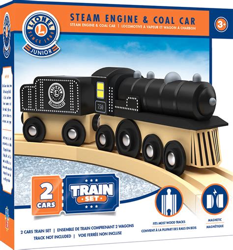 Lionel Collectors Steam Engine And Coal Car Wood Toy Train Set Sports