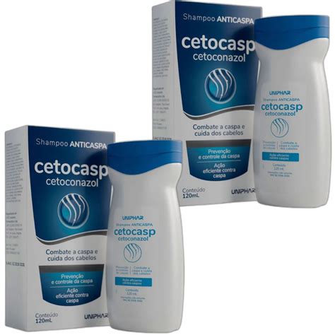 Shampoo Cetoconazol Faz O Cabelo Crescer - Shampoo Cetocasp Cetoconazol Uniphar 120ml - 2 unidades | Shopee Brasil