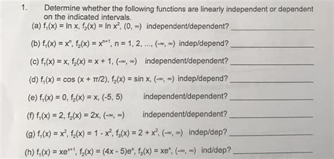 Solved Determine Whether The Following Functions Are