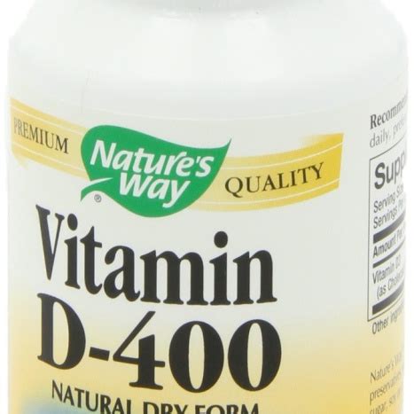 NATURES WAY VITAMIN D3 Dry Form 400IU X 100 Caps Subra