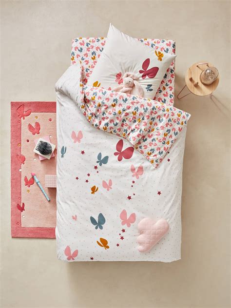 Parure Housse De Couette Taie D Oreiller Enfant Envolee Rose Imprim