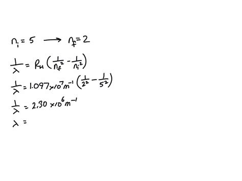 SOLVED Calculate The Energy J Of The Light Emitted When An Electron