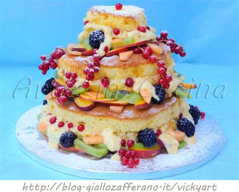 Naked Cake Alla Crema E Marmellata Con Frutta