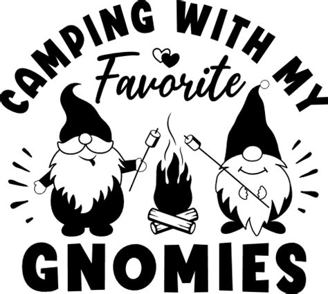 Camping With My Favorite Gnomies Camper T Shirt Design Free Svg File