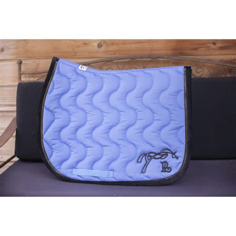 Tapis de selle Point Sellier Classique Bleu Marina Noir Pénélope