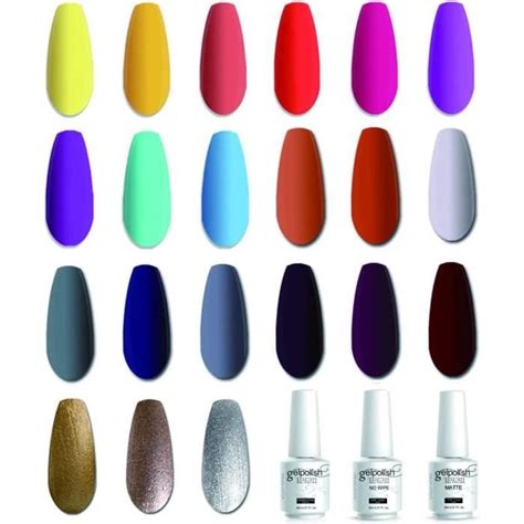 Vishine Lot de Vernis Gel Semi Permanent 22 couleurs variés avez Base