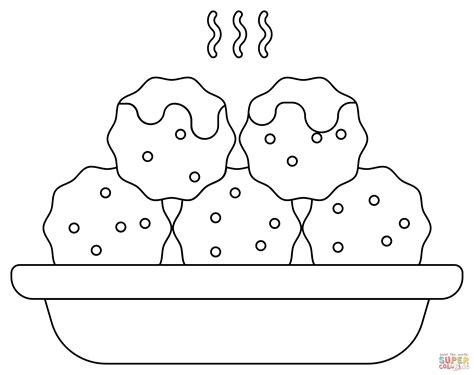 Meatball coloring page | Free Printable Coloring Pages